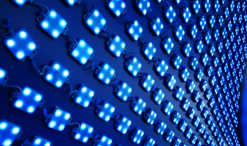 Lighting - Leds on blue background